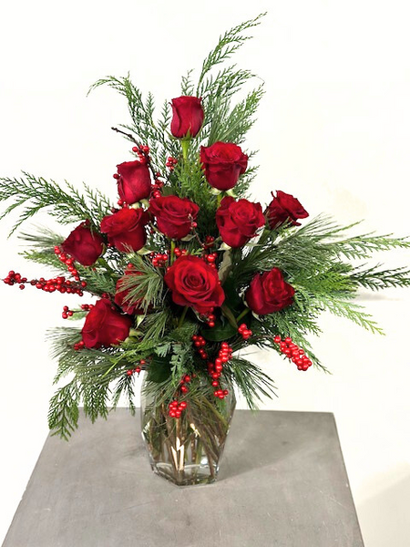 Winter Berries and Roses