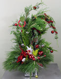 "Who? Cindy Lou" Fresh Greens Arrangement