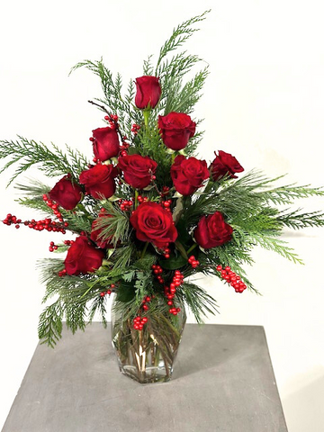 Winter Berries and Roses